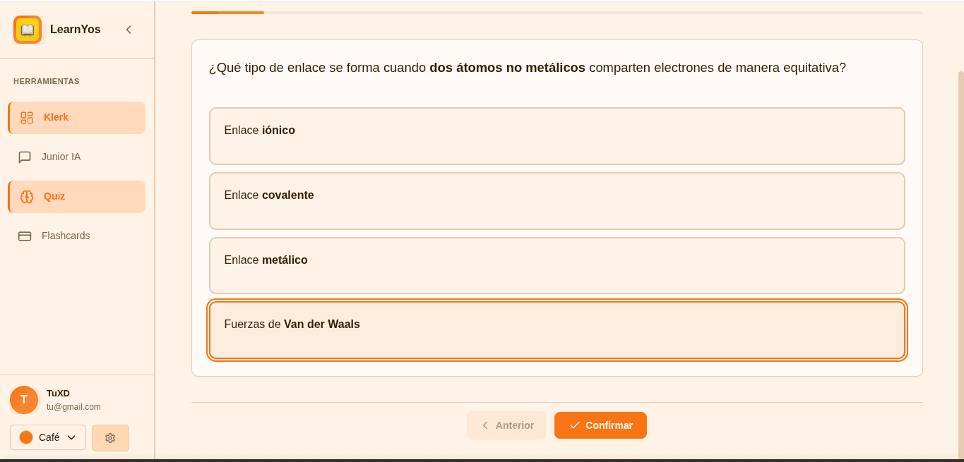 Paso 2: Ponte a prueba en LearnYos
